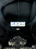 OFF- WHITE KNITTED HOODIE