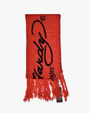 Ed Hardy Red Graphic Scarf | Skull & Dagger Tattoo Motif