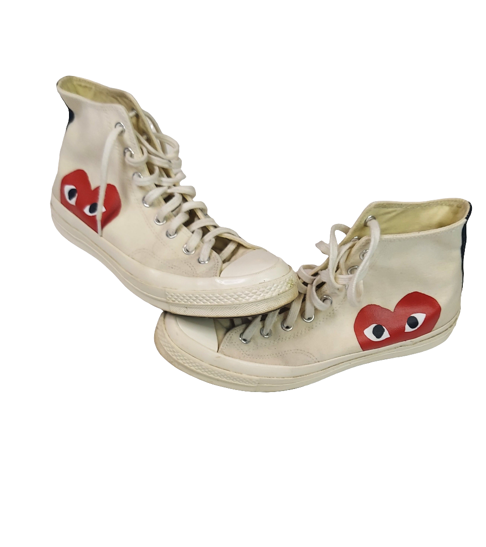 White CDG Converse